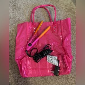 Rare Pink & Orange Ombré Chi Straightener With Thermal Bag
